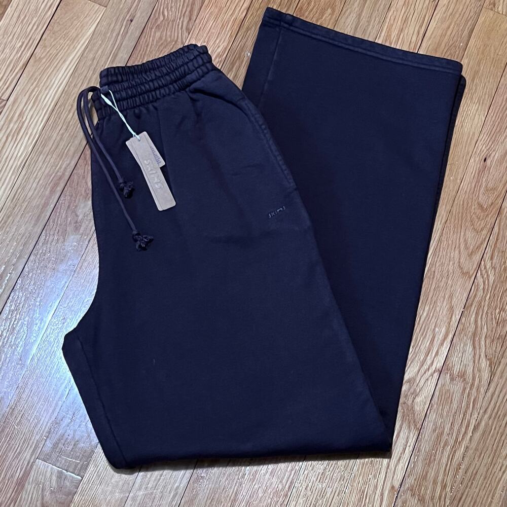 SKIMS Boyfriend Fleece Baggy Sweatpant Espresso XXS (over sized) NWT